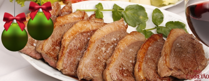 Carreto Ipanema churrascaria -  Rodzio de carnes, guarnies, buffet de saladas, comida japonesa, queijos finos.